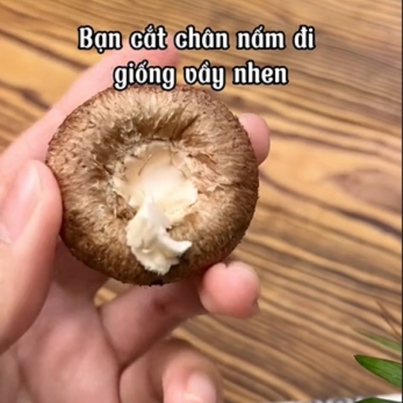 Bước 1 Sơ chế nguyên liệu Nấm hương nhồi đậu hũ sốt cà