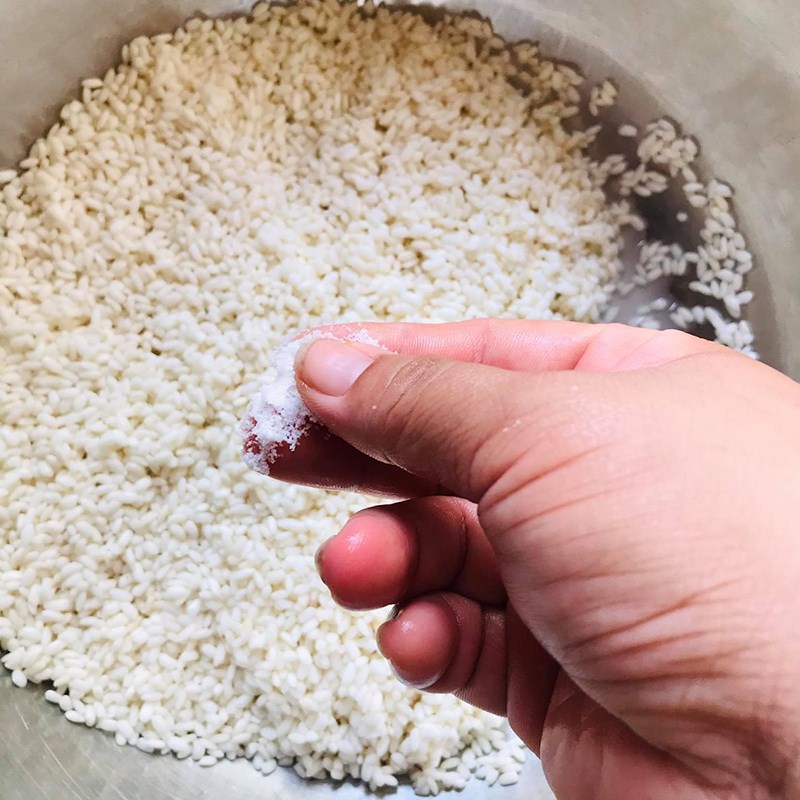 Bước 1 Sơ chế nguyên liệu Xôi nếp