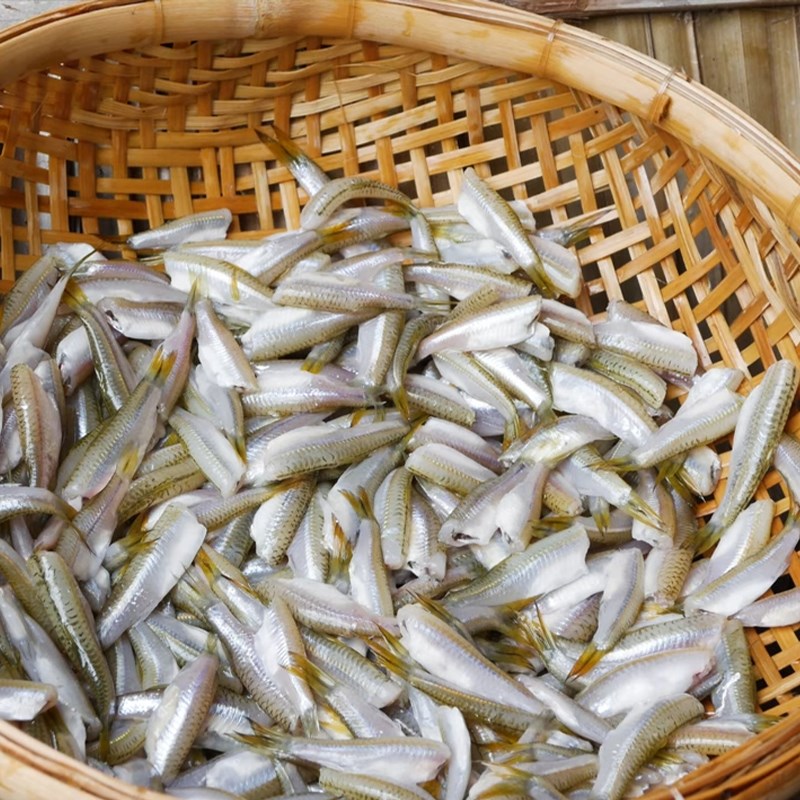 Bước 1 Sơ chế nguyên liệu Cá lòng tong chiên bột