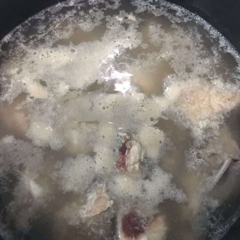 Bước 1 Sơ chế nguyên liệu Canh rau củ hầm xương