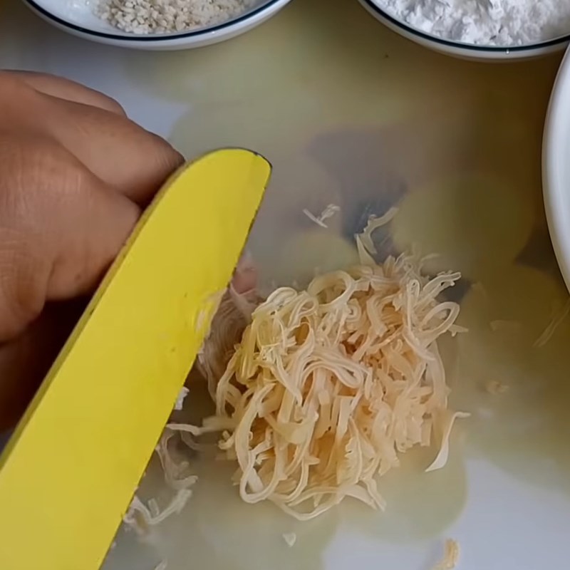 Bước 1 Sơ chế nguyên liệu Thịt viên chay