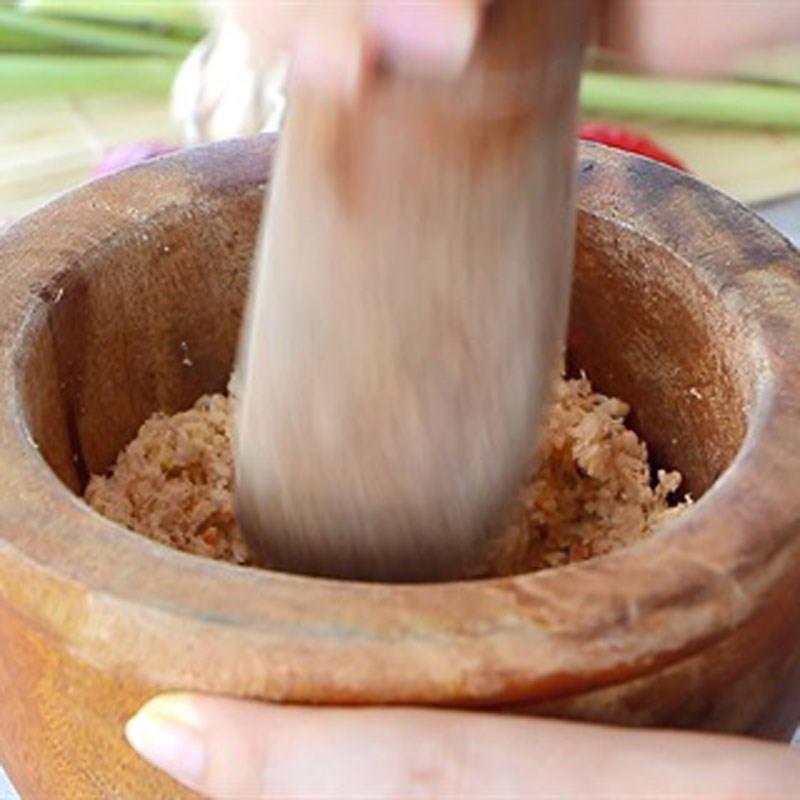 Bước 1 Sơ chế nguyên liệu Đậu đũa xào tôm khô