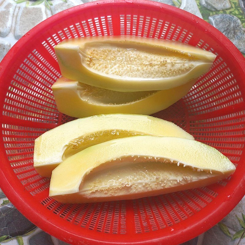 Bước 1 Sơ chế nguyên liệu Canh đu đủ thịt bằm