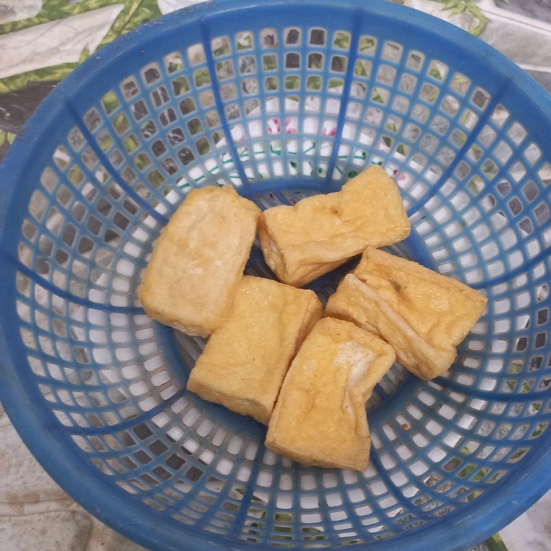 Bước 1 Sơ chế nguyên liệu Bắp cải xào đậu hũ