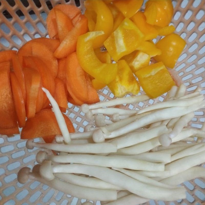 Bước 1 Sơ chế nguyên liệu Cà tím xào nấm