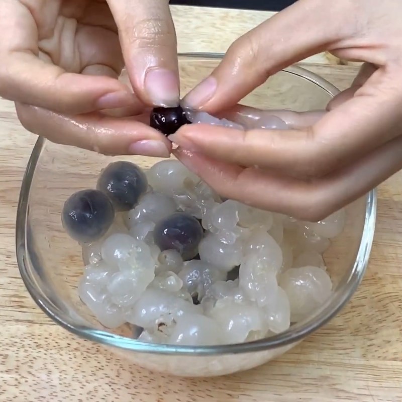 Bước 1 Sơ chế nhãn Sinh tố nhãn
