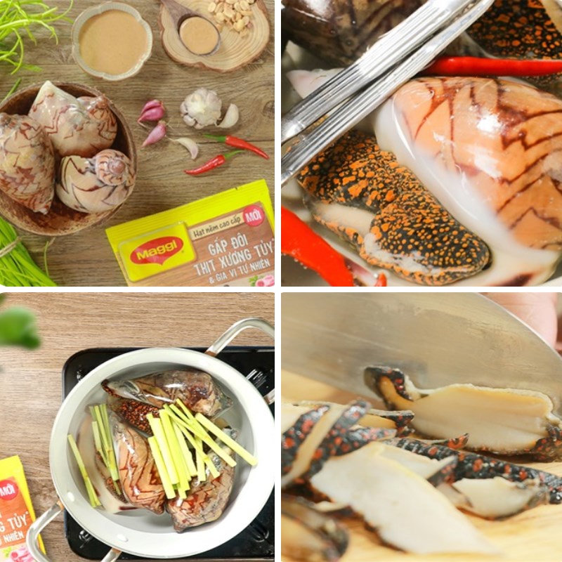 Bước 1 Sơ chế ốc giác Ốc giác xào rau muống