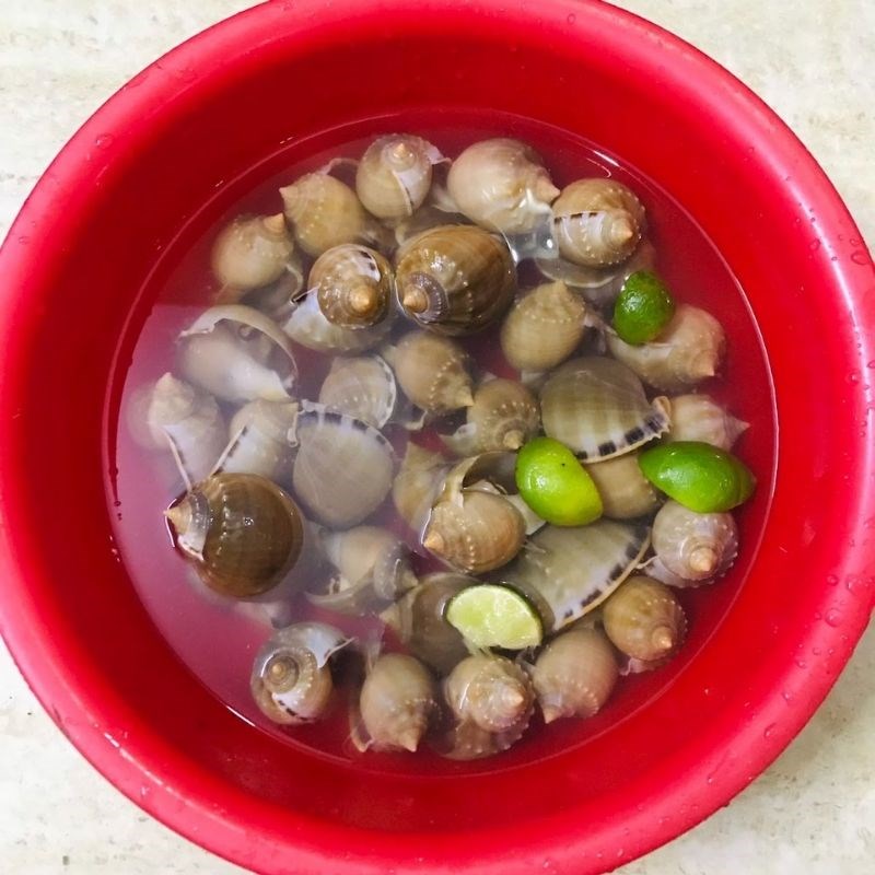 Bước 1 Sơ chế ốc tỏi Ốc tỏi nướng nước mắm (công thức được chia sẻ từ người dùng)