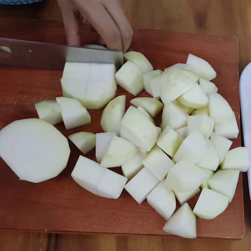 Bước 1 Sơ chế su hào Kim chi su hào