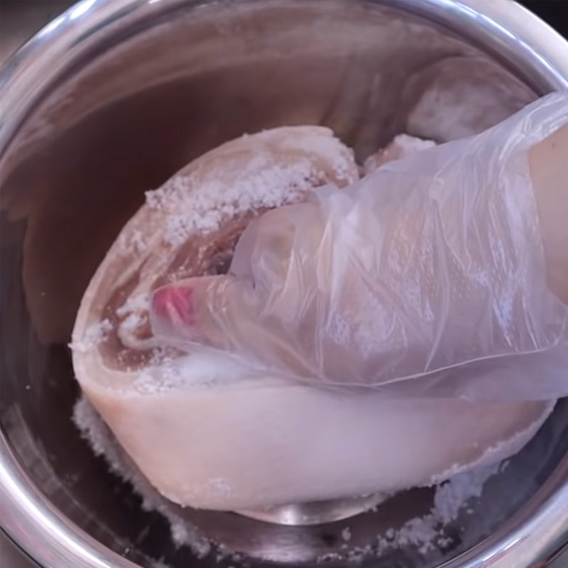 Bước 1 Sơ chế thịt Thịt ba rọi chiên nước mắm