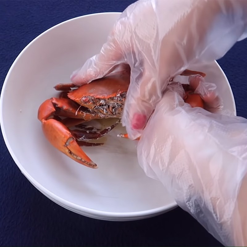Bước 1 Sơ chế thịt cua Súp cua óc heo