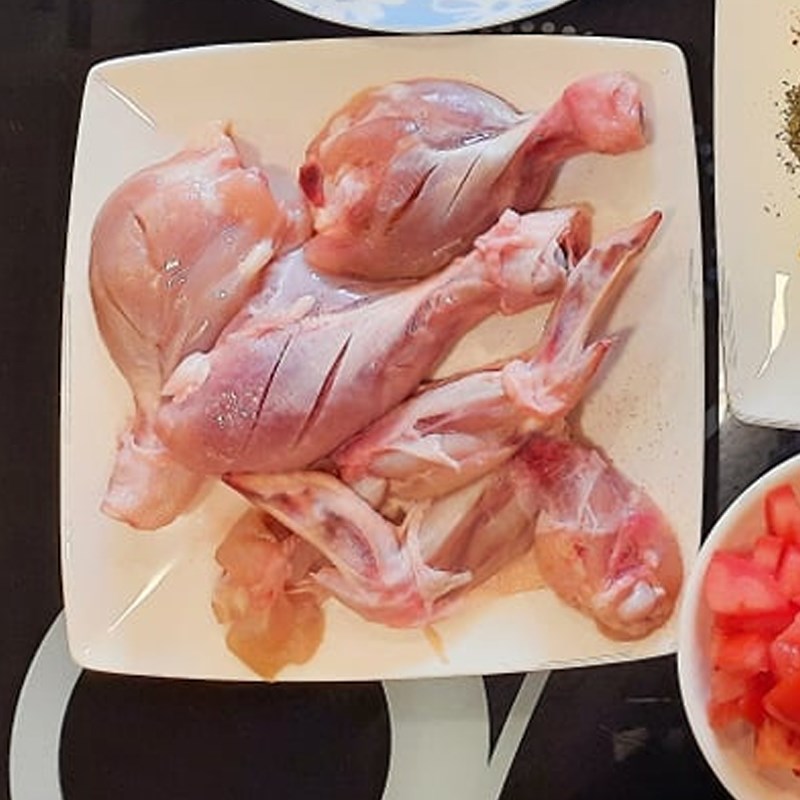Bước 1 Sơ chế thịt gà Cơm gà biryani