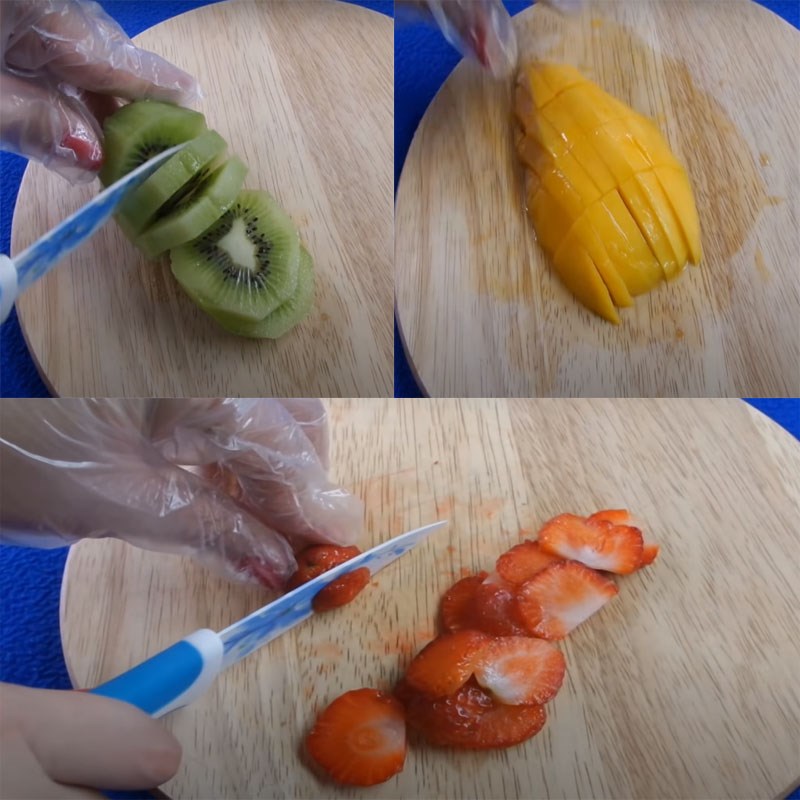 Bước 3 Sơ chế trái cây Bánh su kem trái cây