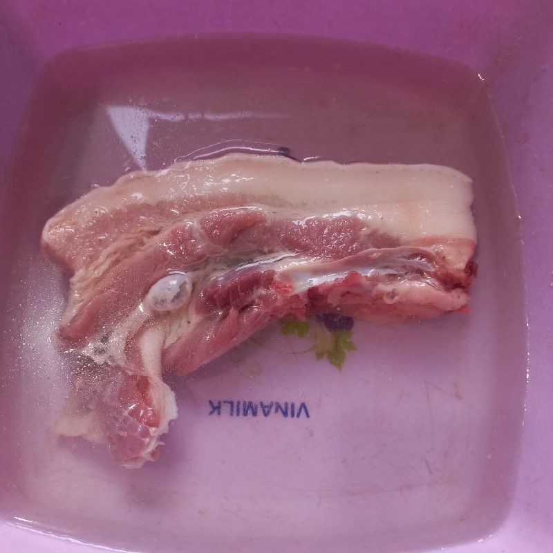 Bước 1 Sơ chế và băm thịt heo Canh cải xanh thịt bằm