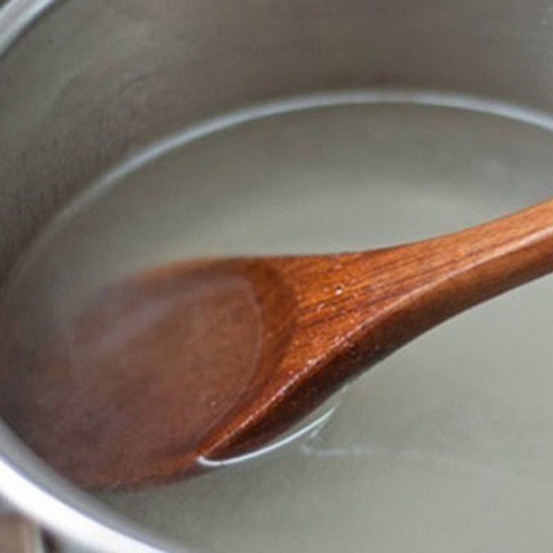 Bước 1 Nấu rau câu Thạch vải soda