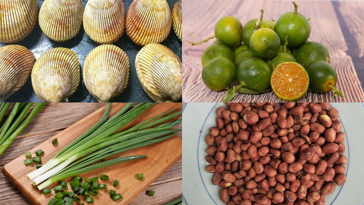 Nguyên liệu món ăn sò dương nướng mỡ hành