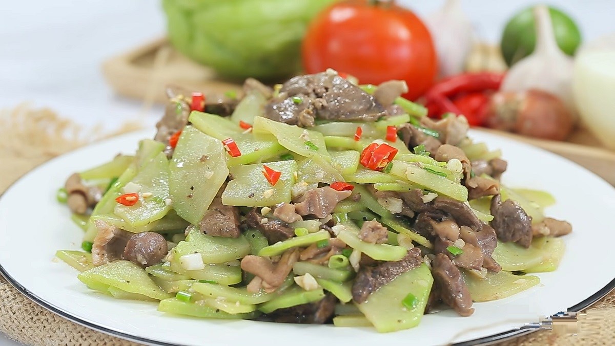 Su su xào lòng gà
