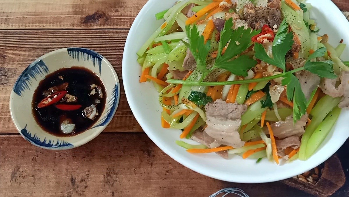 Su su xào thịt ba rọi