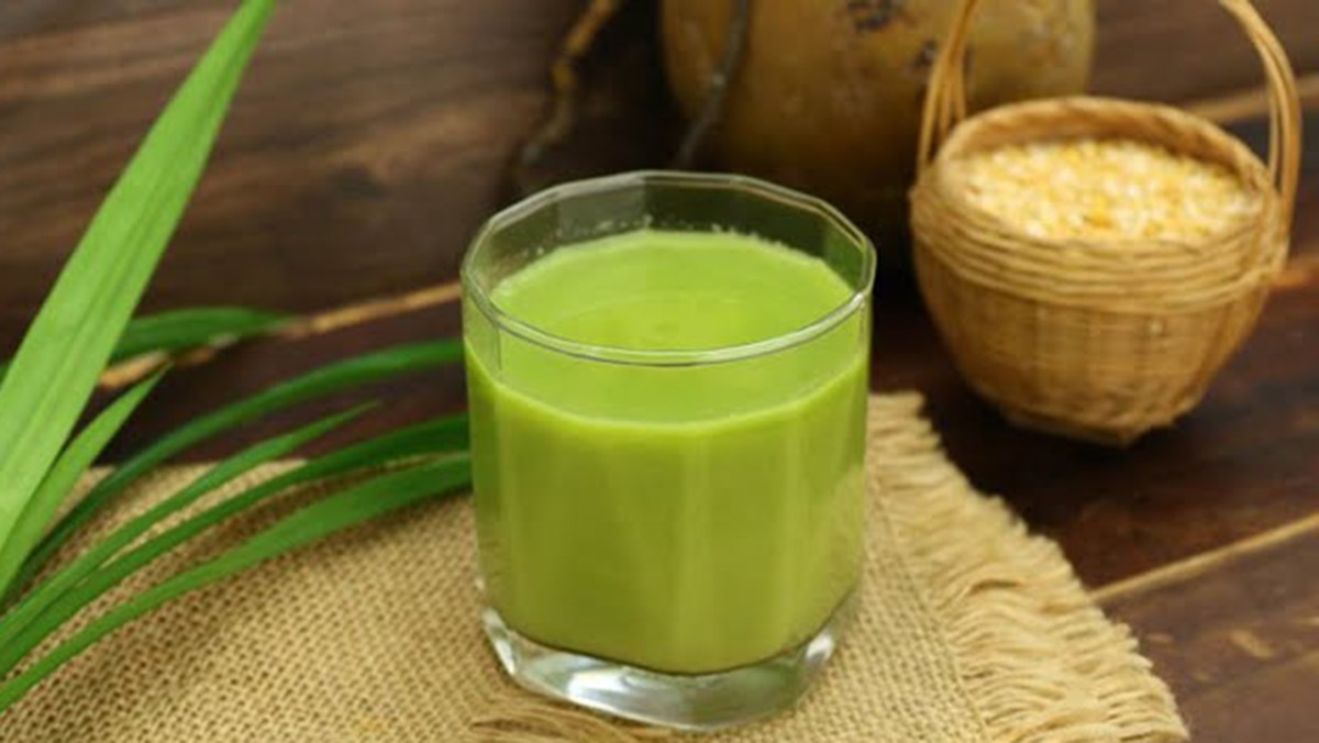 Sữa cốm óc chó lá dứa