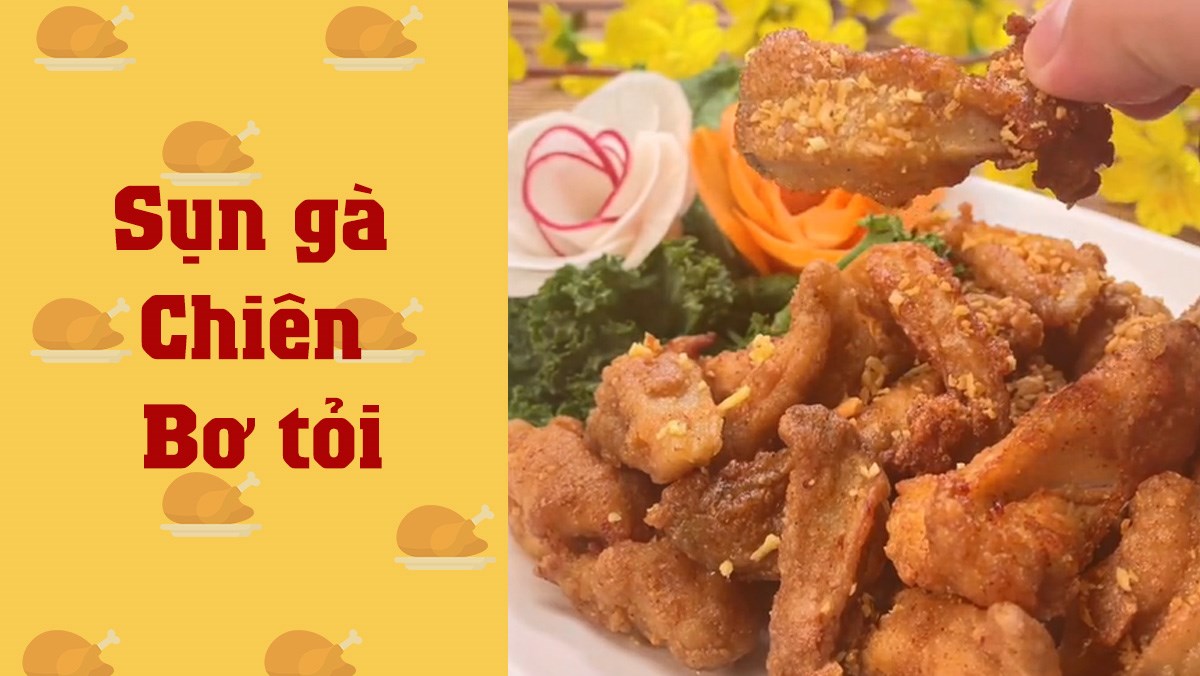 Sụn gà chiên bơ tỏi (Công thức được chia sẻ từ Tiktok Vào Bếp cùng Cách Nấu Ngon)