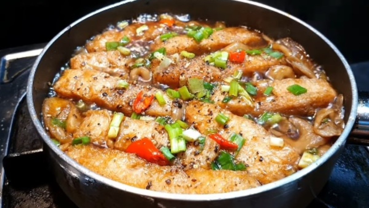Sườn chay kho nấm bào ngư