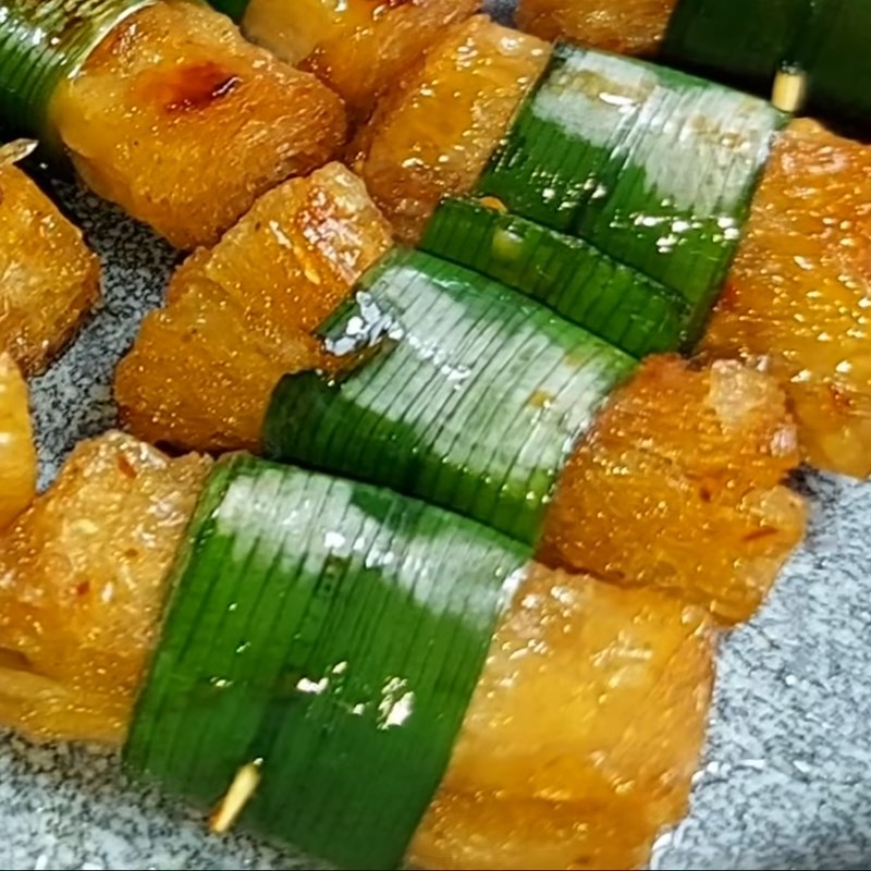 Bước 4 Thành phẩm Sườn non chay nướng lá dứa