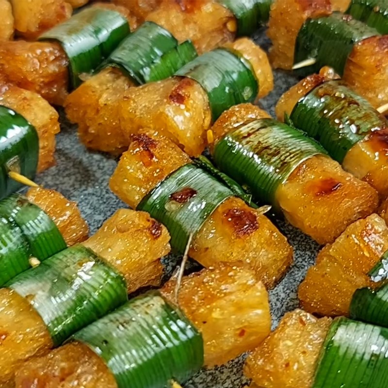 Bước 4 Thành phẩm Sườn non chay nướng lá dứa