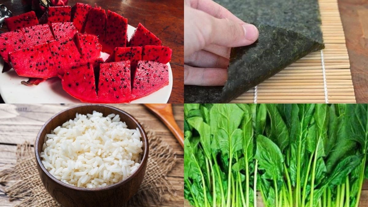 Nguyên liệu món ăn sushi xúc xích hình hoa đào