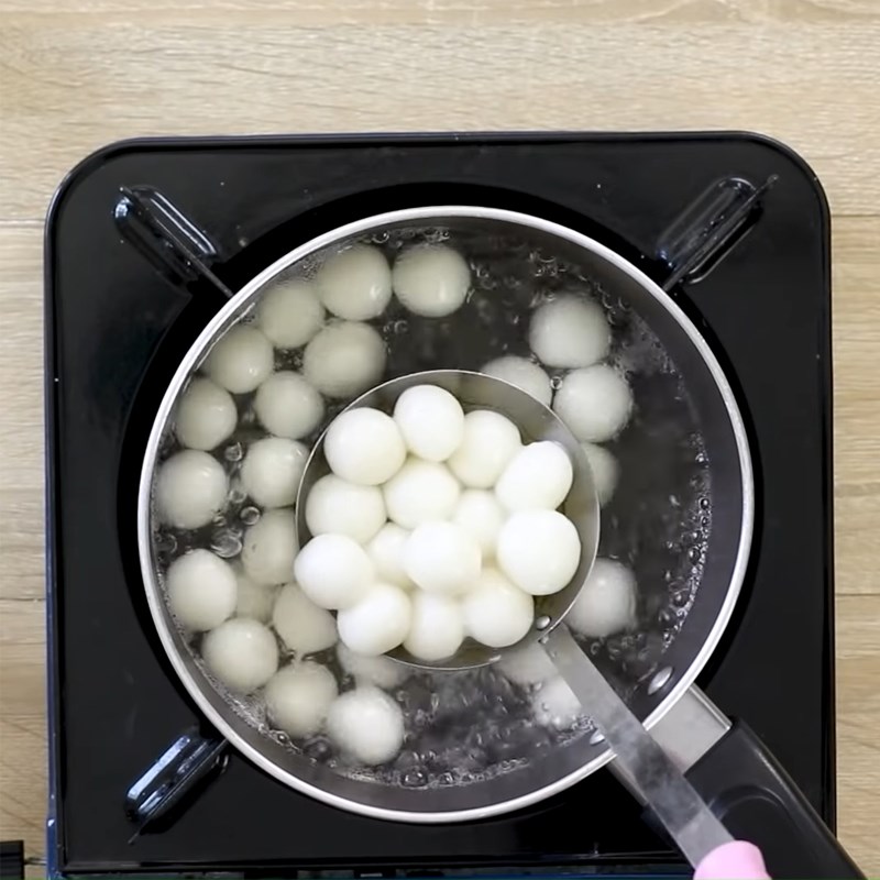 Bước 4 Tạo hình và nấu bánh mochi Bingsu Matcha trà xanh đậu đỏ