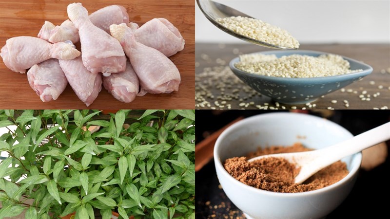 Nguyên liệu món ăn gà chiên vừng