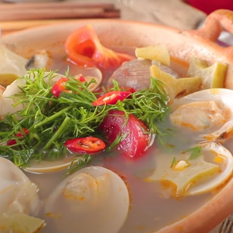 Bước 5 Thành phẩm Canh nghêu nấu khế