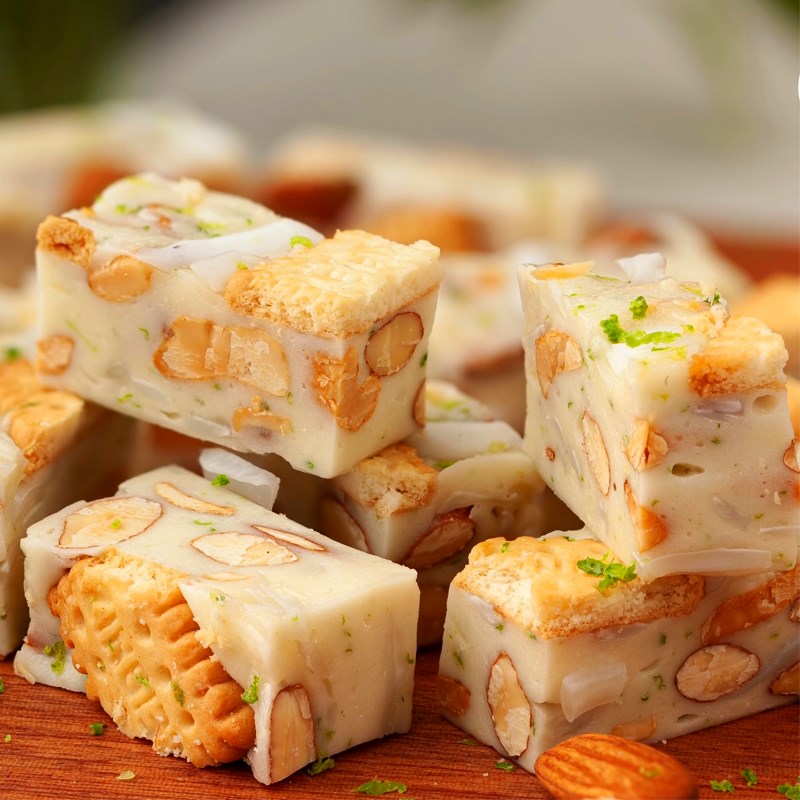 Bước 7 Thành phẩm Kẹo Nougat chanh sữa dừa