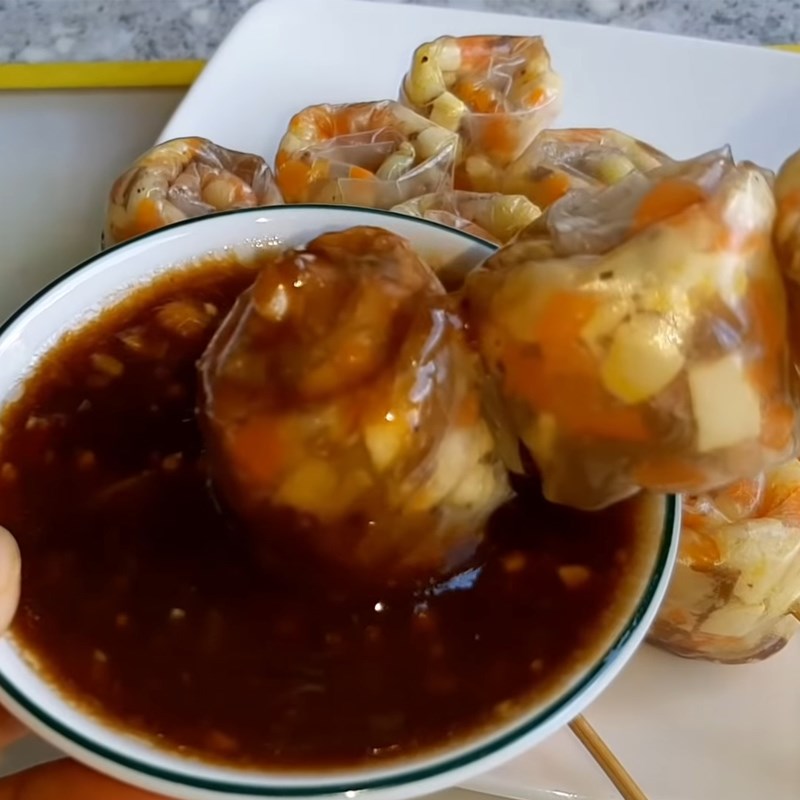 Bước 4 Thành phẩm Bánh tráng lụi chay sốt me