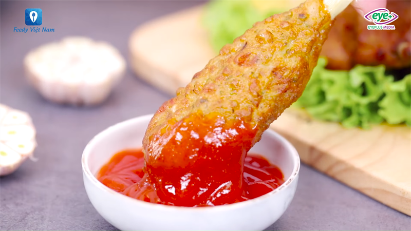 Bước 4 Thành phẩm Chạo cá bọc sả