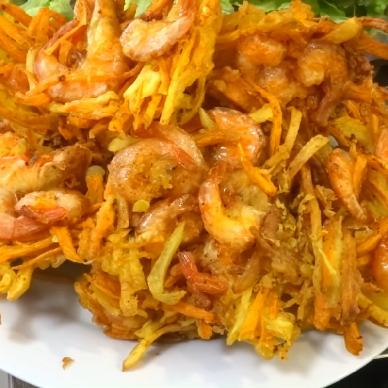 Bước 10 Thành phẩm Bánh tôm chiên khoai lang