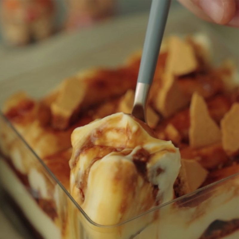 Bước 8 Thành phẩm Tiramisu kẹo đường dalgona