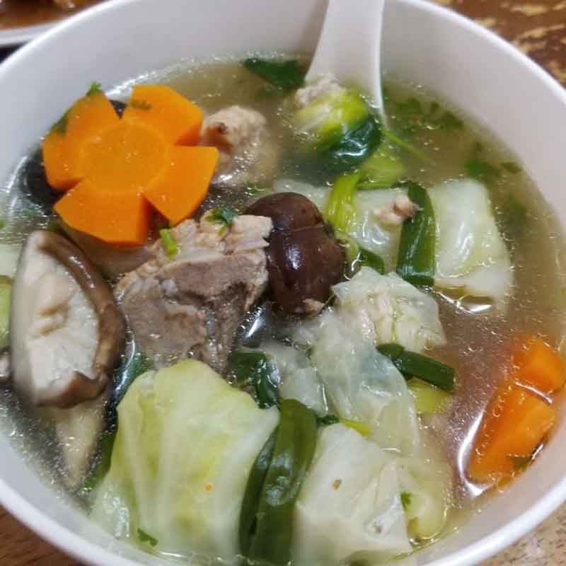 Bước 6 Thành phẩm Canh bắp cải cuốn thịt bằm xương heo cà rốt