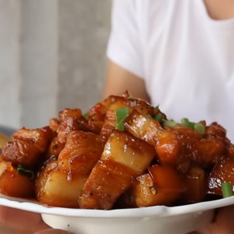Bước 4 Thành phẩm Thịt ba chỉ rim nước mắm