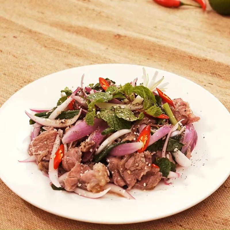 Bước 5 Thành phẩm Gỏi bò Thái Lan gạo rang