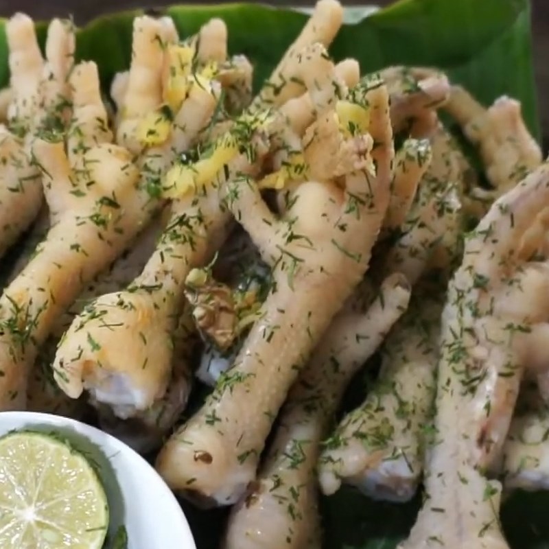 Bước 4 Thành phẩm Chân gà luộc gừng