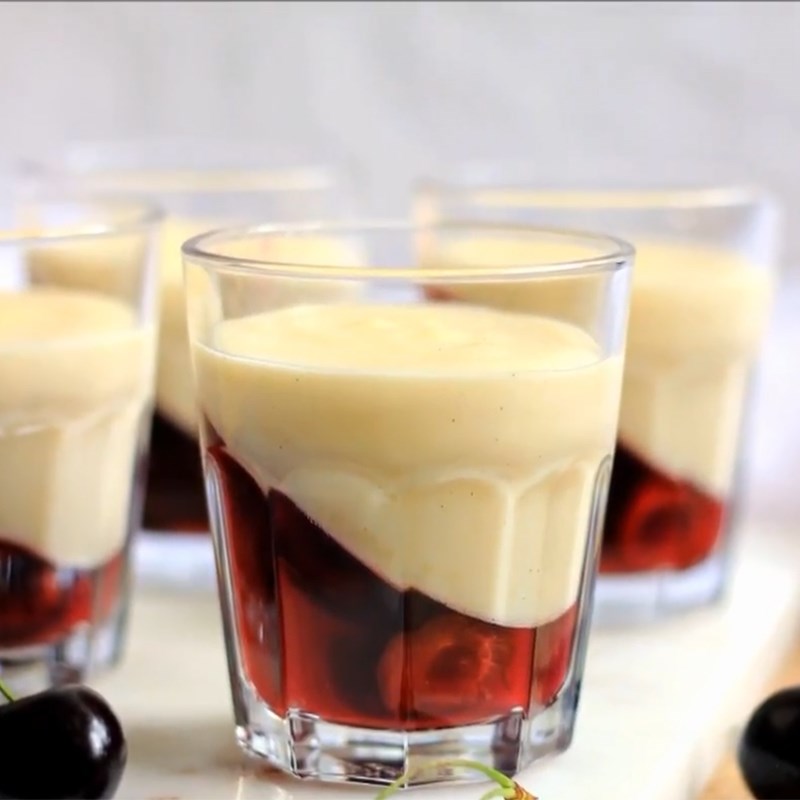 Bước 6 Thành phẩm Pudding cherry vani