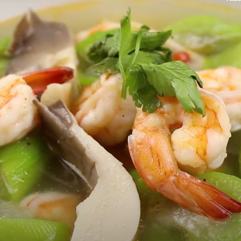Bước 5 Thành phẩm Canh nấm bào ngư mướp hương