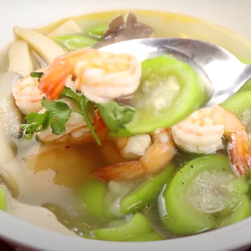 Bước 5 Thành phẩm Canh nấm bào ngư mướp hương