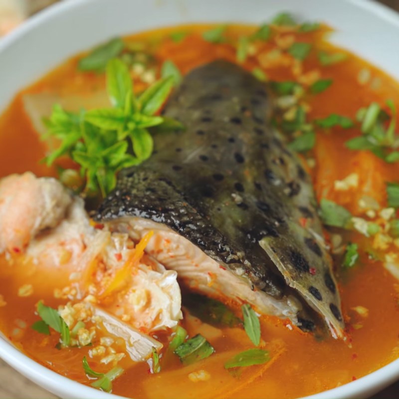 Bước 6 Thành phẩm Canh kim chi đầu cá hồi