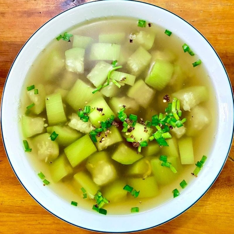 Bước 3 Thành phẩm Canh bầu nấu tép khô