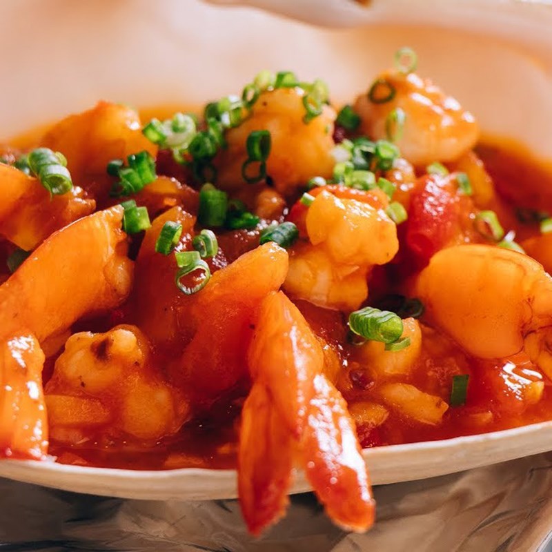 Bước 4 Thành phẩm Tôm sốt cà chua