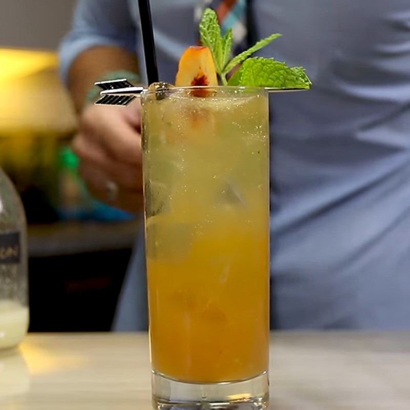Bước 4 Thành phẩm Mojito đào có cồn