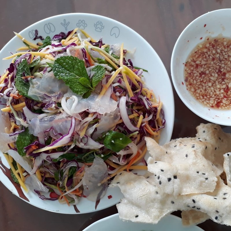 Bước 4 Thành phẩm Nộm sứa xoài xanh