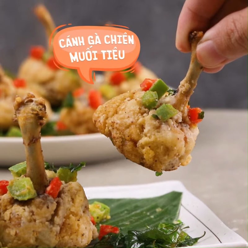 Bước 4 Thành phẩm Cánh gà chiên muối tiêu