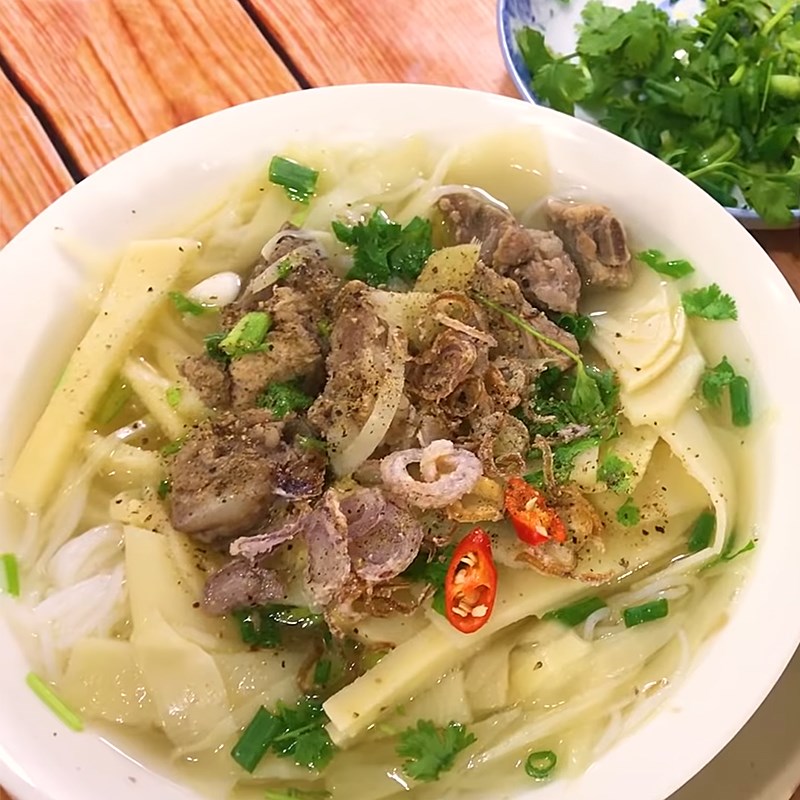 Bước 6 Thành phẩm Bún măng sườn